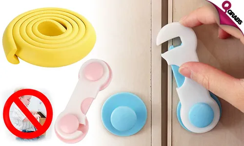 Child Safety Lock & Anti-Collision Foam Strip!